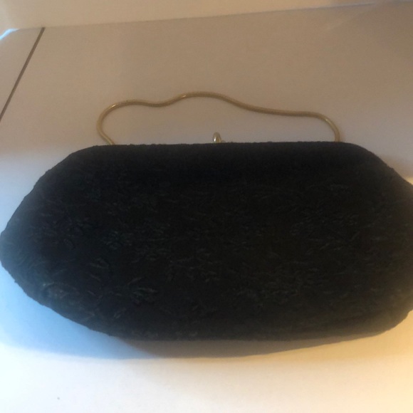 VTG Y2k black Harry Levine 3 piece set HL  USA clutch handbag - Picture 4 of 12